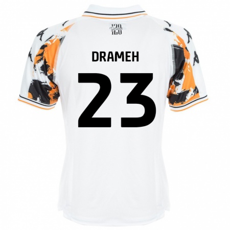 Kandiny Gyermek Cody Drameh #23 Fehér Idegenbeli Jersey 2024/25 Mez Póló Ing