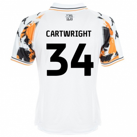 Kandiny Gyermek Harvey Cartwright #34 Fehér Idegenbeli Jersey 2024/25 Mez Póló Ing