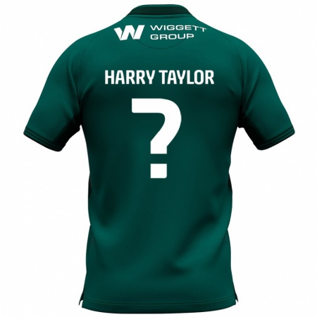 Kandiny Gyermek Harry Taylor #0 Zöld Idegenbeli Jersey 2024/25 Mez Póló Ing