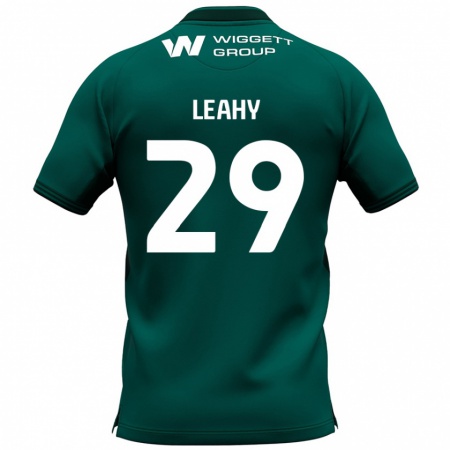 Kandiny Gyermek Tom Leahy #29 Zöld Idegenbeli Jersey 2024/25 Mez Póló Ing