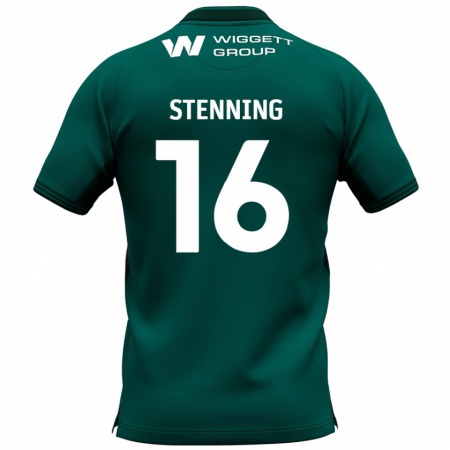 Kandiny Gyermek Ellie Stenning #16 Zöld Idegenbeli Jersey 2024/25 Mez Póló Ing