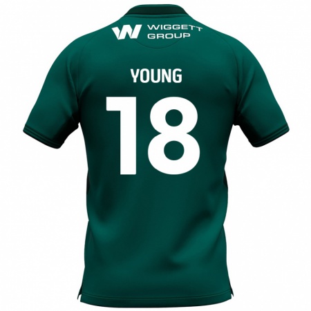 Kandiny Gyermek Michelle Young #18 Zöld Idegenbeli Jersey 2024/25 Mez Póló Ing