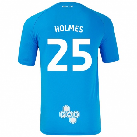 Kandiny Gyermek Duane Holmes #25 Égszínkék Idegenbeli Jersey 2024/25 Mez Póló Ing