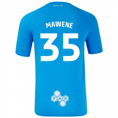 Kandiny Gyermek Noah Mawene #35 Égszínkék Idegenbeli Jersey 2024/25 Mez Póló Ing