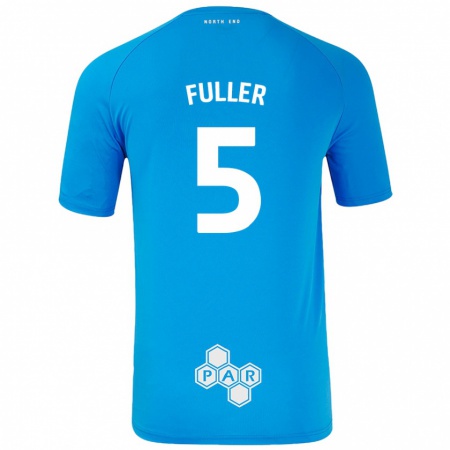 Kandiny Gyermek Olivia Fuller #5 Égszínkék Idegenbeli Jersey 2024/25 Mez Póló Ing