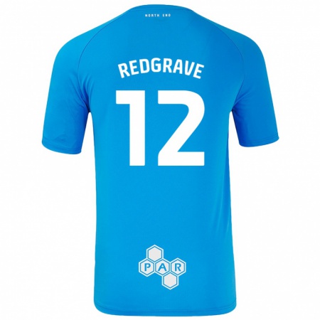 Kandiny Gyermek Jodie Redgrave #12 Égszínkék Idegenbeli Jersey 2024/25 Mez Póló Ing