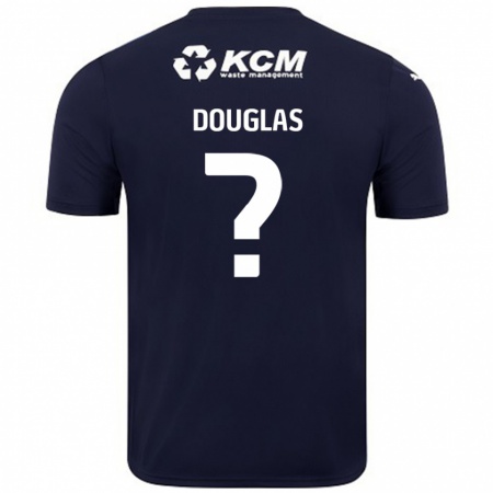 Kandiny Gyermek Hamish Douglas #0 Sötétkék Idegenbeli Jersey 2024/25 Mez Póló Ing