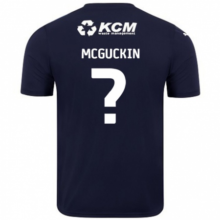 Kandiny Gyermek Ciaran Mcguckin #0 Sötétkék Idegenbeli Jersey 2024/25 Mez Póló Ing