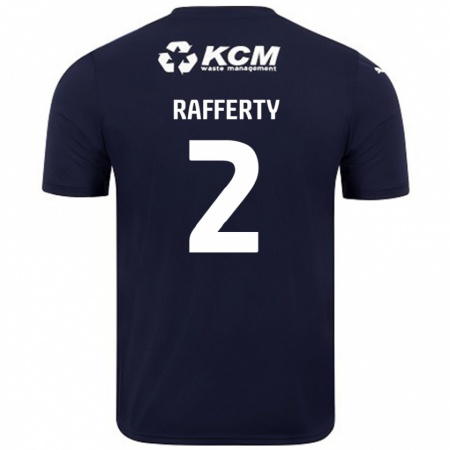 Kandiny Gyermek Joe Rafferty #2 Sötétkék Idegenbeli Jersey 2024/25 Mez Póló Ing