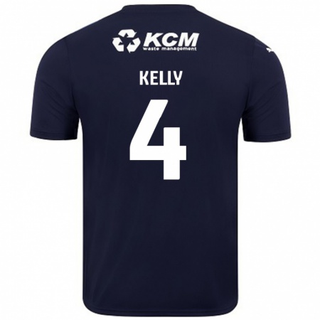 Kandiny Gyermek Liam Kelly #4 Sötétkék Idegenbeli Jersey 2024/25 Mez Póló Ing