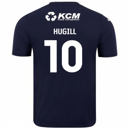 Kandiny Gyermek Jordan Hugill #10 Sötétkék Idegenbeli Jersey 2024/25 Mez Póló Ing