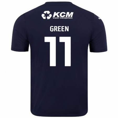 Kandiny Gyermek Andre Green #11 Sötétkék Idegenbeli Jersey 2024/25 Mez Póló Ing