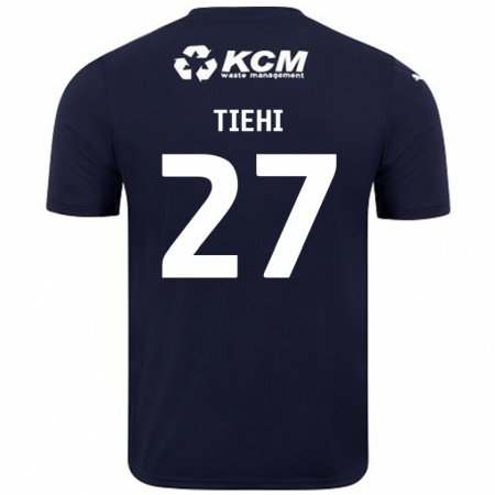 Kandiny Gyermek Christ Tiehi #27 Sötétkék Idegenbeli Jersey 2024/25 Mez Póló Ing