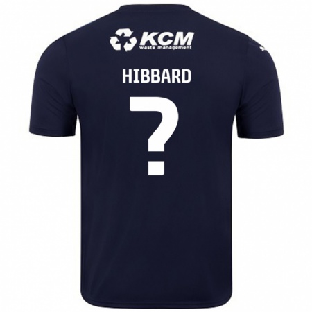 Kandiny Gyermek Zac Hibbard #0 Sötétkék Idegenbeli Jersey 2024/25 Mez Póló Ing