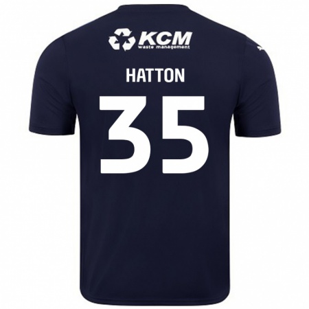 Kandiny Gyermek Ben Hatton #35 Sötétkék Idegenbeli Jersey 2024/25 Mez Póló Ing