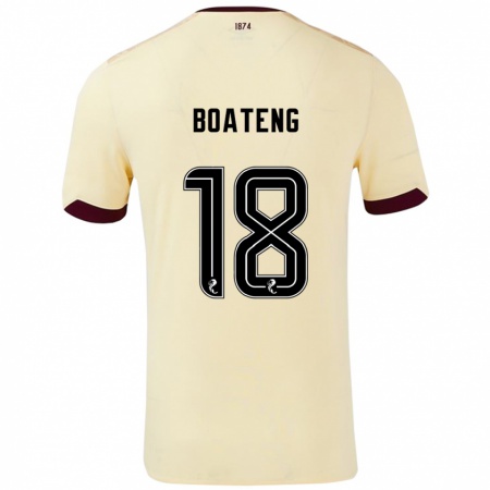 Kandiny Gyermek Malachi Boateng #18 Krémes Bordó Idegenbeli Jersey 2024/25 Mez Póló Ing