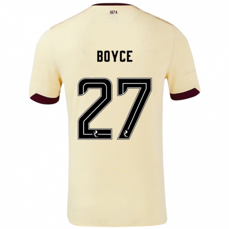 Kandiny Gyermek Liam Boyce #27 Krémes Bordó Idegenbeli Jersey 2024/25 Mez Póló Ing