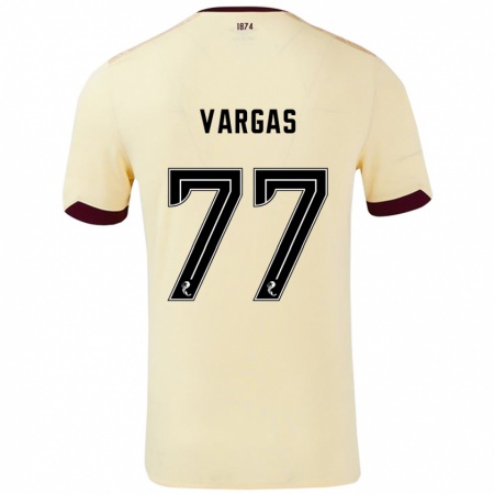 Kandiny Gyermek Kenneth Vargas #77 Krémes Bordó Idegenbeli Jersey 2024/25 Mez Póló Ing