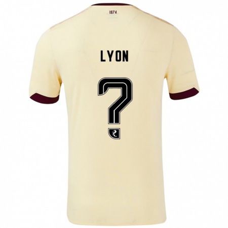 Kandiny Gyermek Jack Lyon #0 Krémes Bordó Idegenbeli Jersey 2024/25 Mez Póló Ing