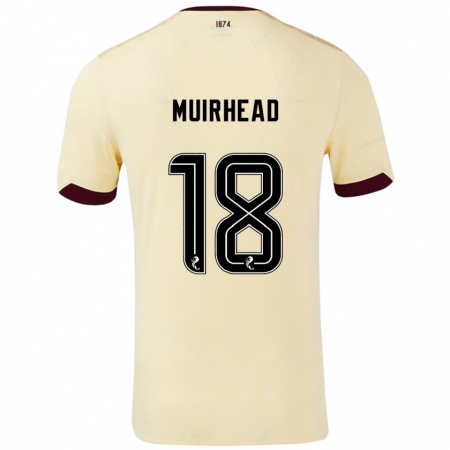 Kandiny Gyermek Owen Muirhead #18 Krémes Bordó Idegenbeli Jersey 2024/25 Mez Póló Ing