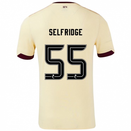 Kandiny Gyermek Louis Selfridge #55 Krémes Bordó Idegenbeli Jersey 2024/25 Mez Póló Ing