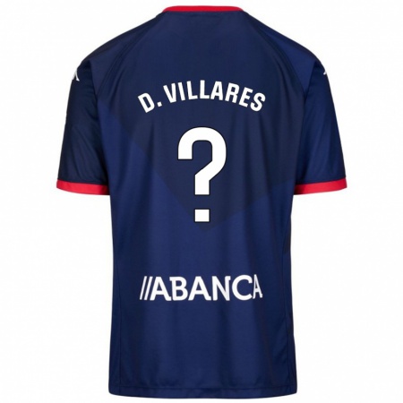 Kandiny Gyermek Diego Villares #8 Sötétkék Idegenbeli Jersey 2024/25 Mez Póló Ing