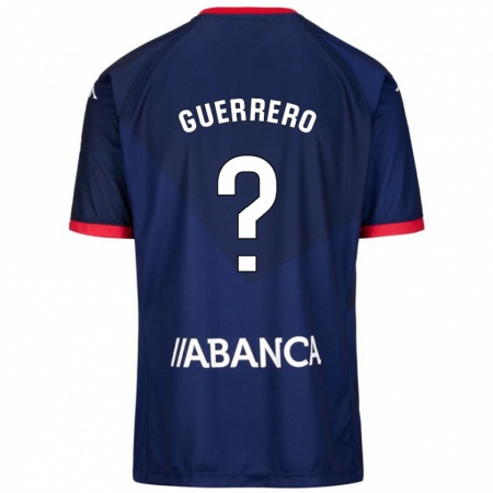 Kandiny Gyermek Adrián Guerrero #0 Sötétkék Idegenbeli Jersey 2024/25 Mez Póló Ing