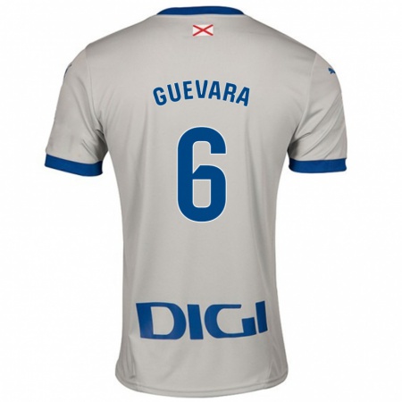 Kandiny Gyermek Ander Guevara #6 Világos Szürke Idegenbeli Jersey 2024/25 Mez Póló Ing