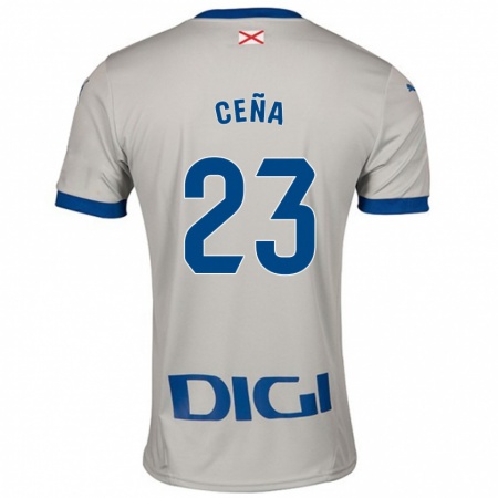 Kandiny Gyermek Marcos Ceña #23 Világos Szürke Idegenbeli Jersey 2024/25 Mez Póló Ing