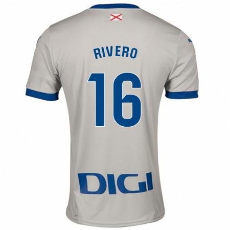 Kandiny Gyermek Almudena Rivero #16 Világos Szürke Idegenbeli Jersey 2024/25 Mez Póló Ing