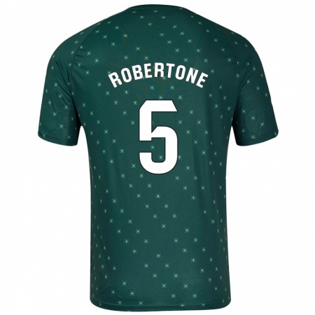 Kandiny Gyermek Lucas Robertone #5 Sötétzöld Idegenbeli Jersey 2024/25 Mez Póló Ing