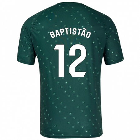 Kandiny Gyermek Léo Baptistão #12 Sötétzöld Idegenbeli Jersey 2024/25 Mez Póló Ing