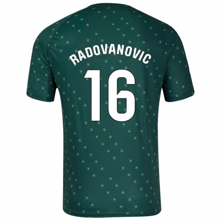 Kandiny Gyermek Aleksandar Radovanovic #16 Sötétzöld Idegenbeli Jersey 2024/25 Mez Póló Ing