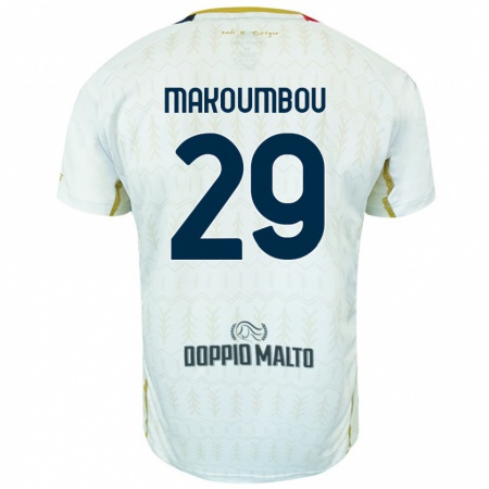 Kandiny Gyermek Antoine Makoumbou #29 Fehér Idegenbeli Jersey 2024/25 Mez Póló Ing