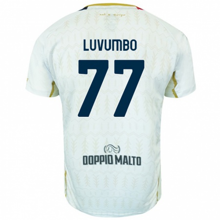 Kandiny Gyermek Zito Luvumbo #77 Fehér Idegenbeli Jersey 2024/25 Mez Póló Ing