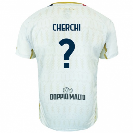 Kandiny Gyermek Filippo Cherchi #0 Fehér Idegenbeli Jersey 2024/25 Mez Póló Ing