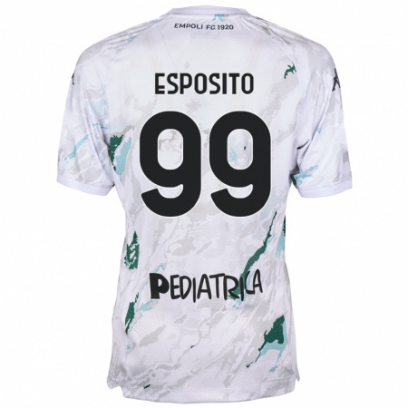 Kandiny Gyermek Sebastiano Esposito #99 Szürke Idegenbeli Jersey 2024/25 Mez Póló Ing