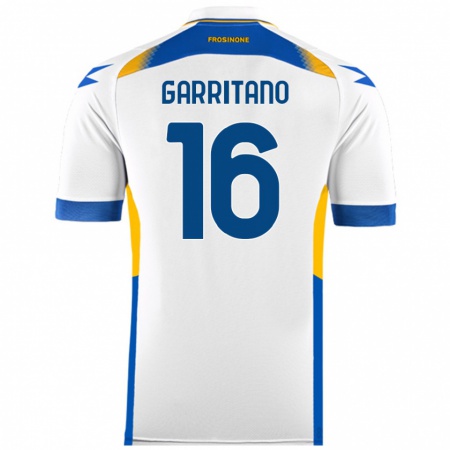 Kandiny Gyermek Luca Garritano #16 Fehér Idegenbeli Jersey 2024/25 Mez Póló Ing