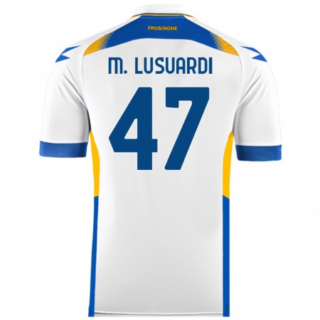 Kandiny Gyermek Mateus Lusuardi #47 Fehér Idegenbeli Jersey 2024/25 Mez Póló Ing