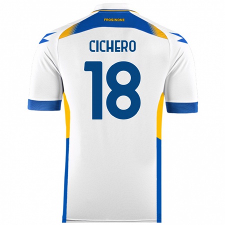 Kandiny Gyermek Alejandro Cichero #18 Fehér Idegenbeli Jersey 2024/25 Mez Póló Ing