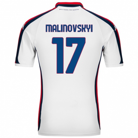 Kandiny Gyermek Ruslan Malinovskyi #17 Fehér Idegenbeli Jersey 2024/25 Mez Póló Ing