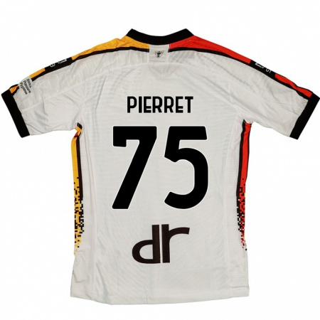 Kandiny Gyermek Balthazar Pierret #75 Fehér Fekete Idegenbeli Jersey 2024/25 Mez Póló Ing