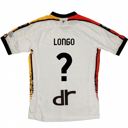 Kandiny Gyermek Francesco Longo #0 Fehér Fekete Idegenbeli Jersey 2024/25 Mez Póló Ing