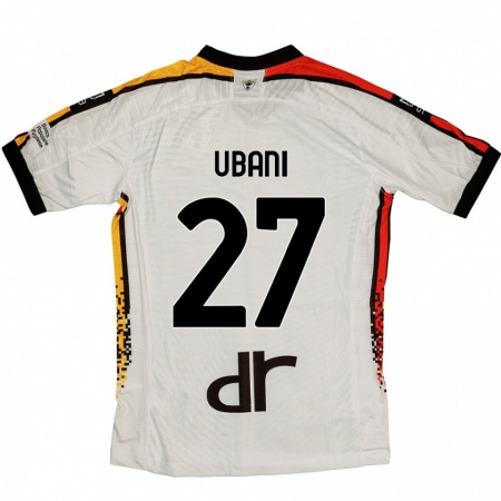 Kandiny Gyermek Marlon Ubani #27 Fehér Fekete Idegenbeli Jersey 2024/25 Mez Póló Ing