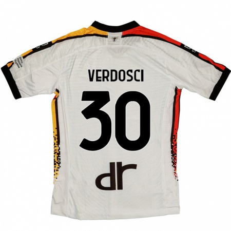 Kandiny Gyermek Simone Verdosci #30 Fehér Fekete Idegenbeli Jersey 2024/25 Mez Póló Ing