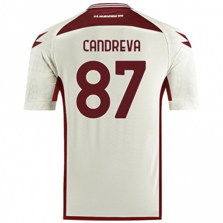 Kandiny Gyermek Antonio Candreva #87 Krém Színű Idegenbeli Jersey 2024/25 Mez Póló Ing