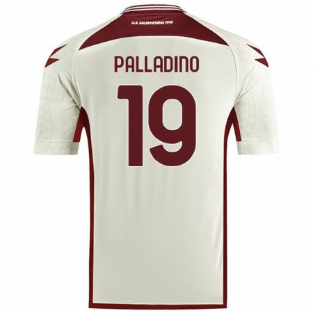 Kandiny Gyermek Alfonso Palladino #19 Krém Színű Idegenbeli Jersey 2024/25 Mez Póló Ing