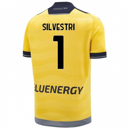 Kandiny Gyermek Marco Silvestri #1 Aranysárga Idegenbeli Jersey 2024/25 Mez Póló Ing