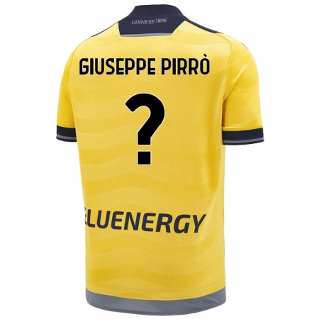 Kandiny Gyermek Marco Giuseppe Pirrò #0 Aranysárga Idegenbeli Jersey 2024/25 Mez Póló Ing