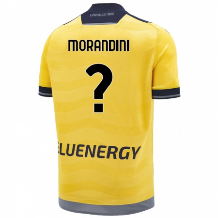 Kandiny Gyermek Federico Morandini #0 Aranysárga Idegenbeli Jersey 2024/25 Mez Póló Ing